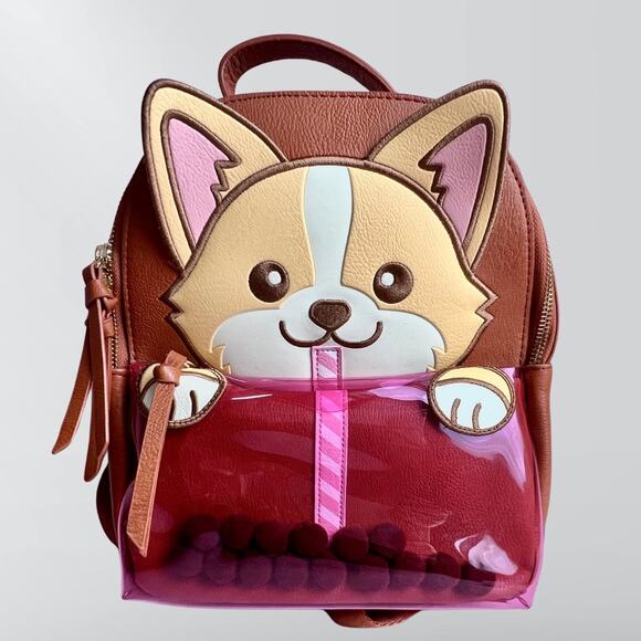 NWOT Corgi I Love Boba Mini Backpack & NWT Matching Corgi IV Coin Purse main image 6